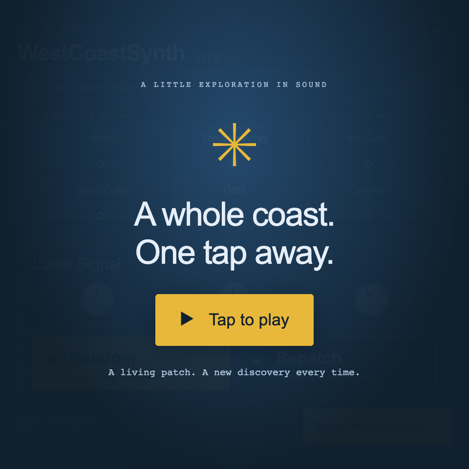 WestCoastSynth Lite synthesizer
